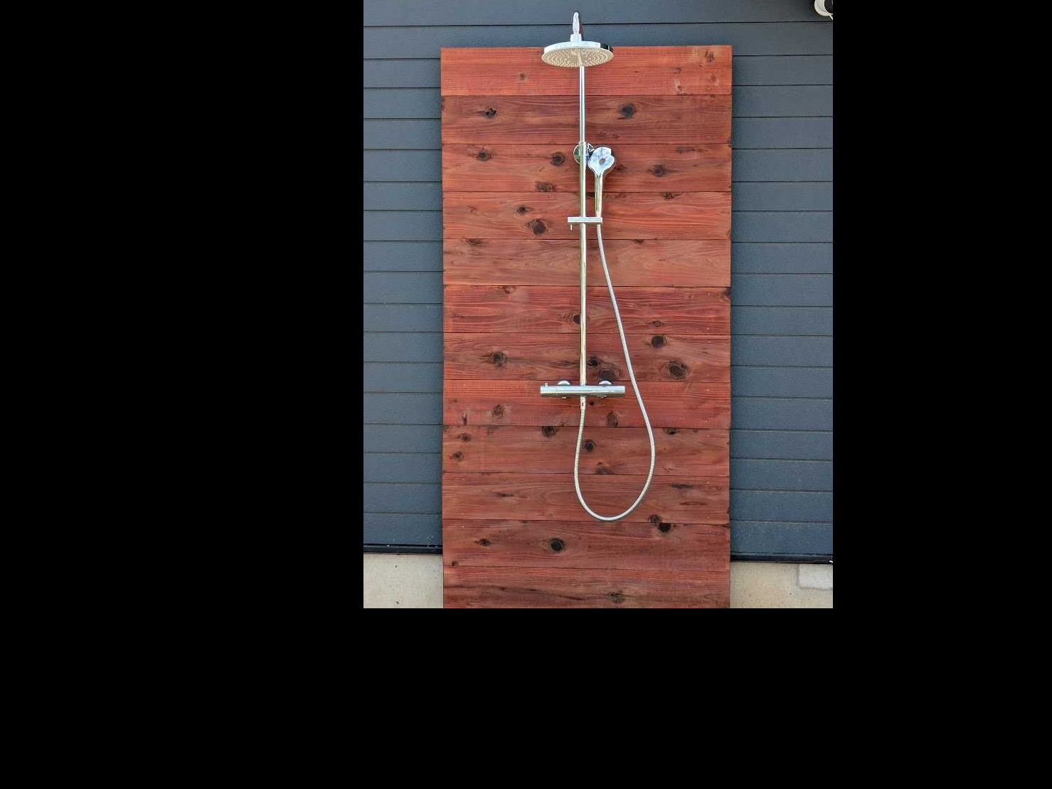 屋外温水シャワー🚿🐶